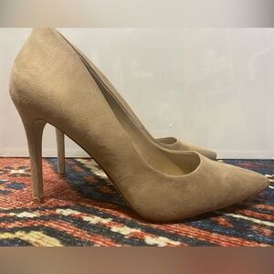 Tan Suede Mix No. 6 Heels Size 10